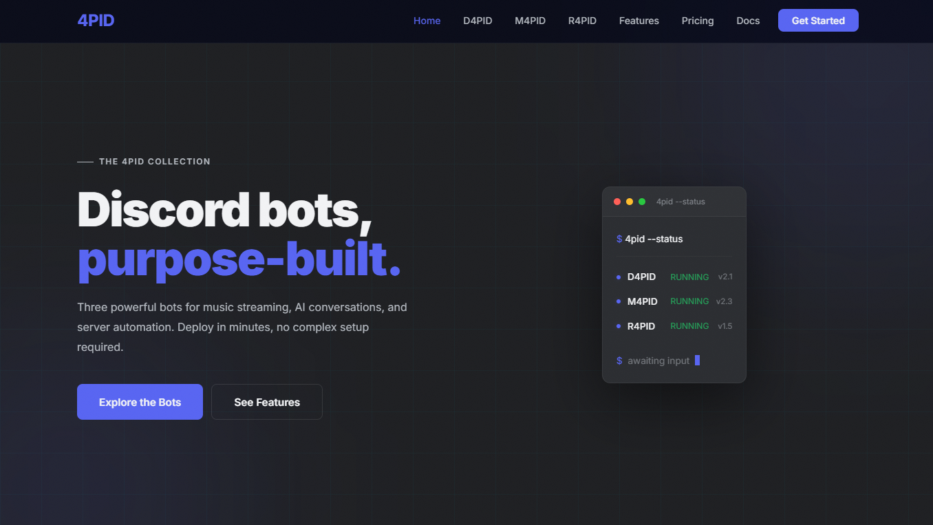 4PID — Discord bots collection