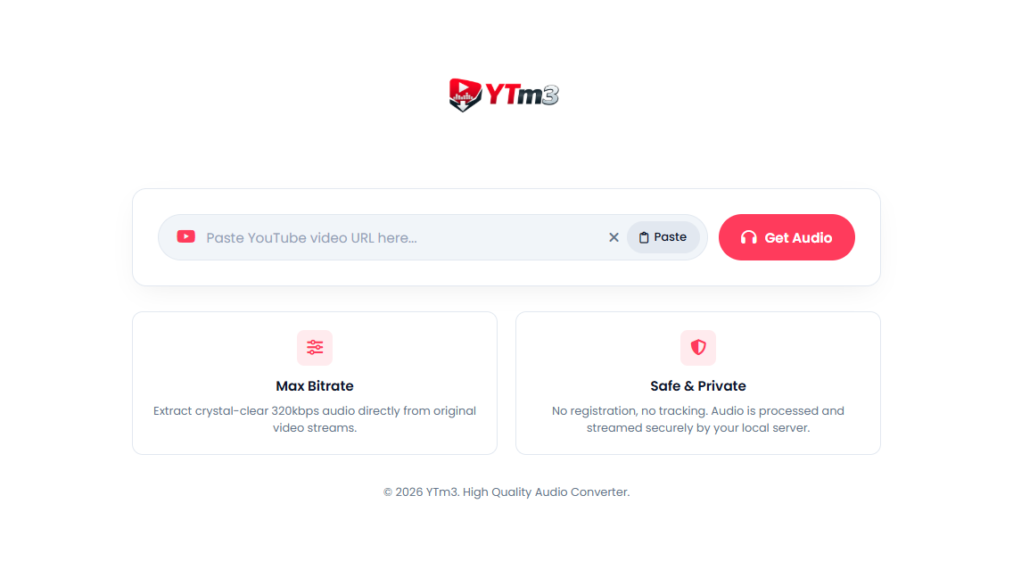 YTm3 — YouTube to MP3 converter