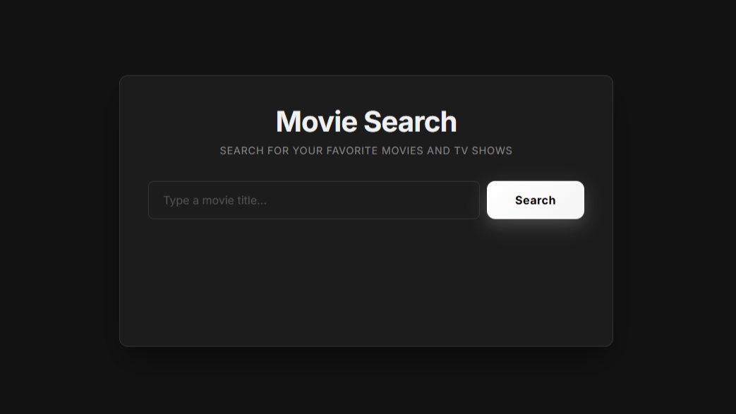Movie Search — Stylish movie lookup tool
