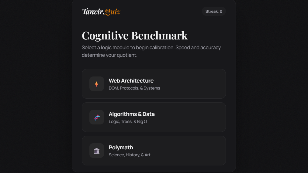 Interactive Quiz — Quiz platform with countdown timers
