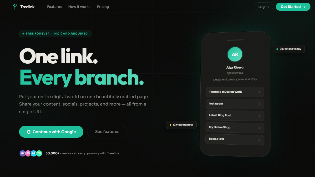 Treelink — Link in bio platform
