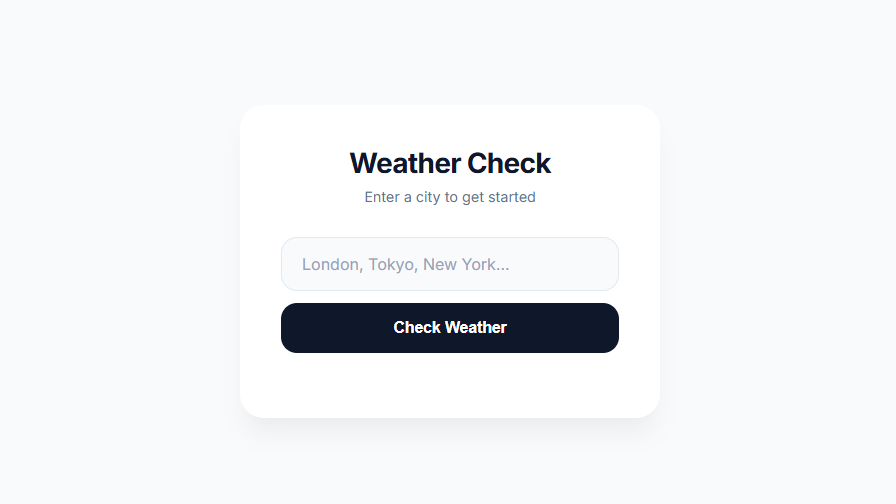 Real-Time Weather — Live weather application